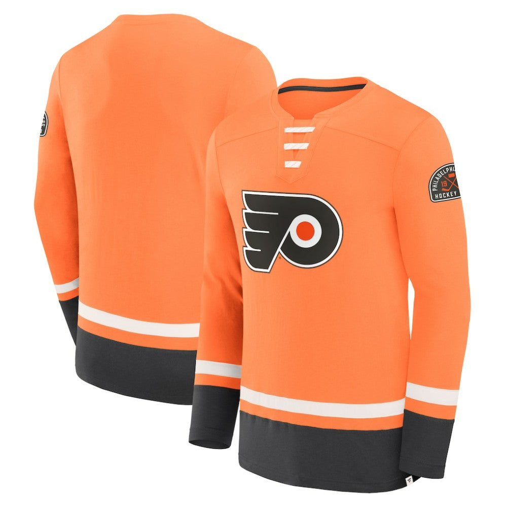 Philadelphia Flyers Fanatics Vintage High Point Long Sleeve T-Shirt - Orange T-shirts