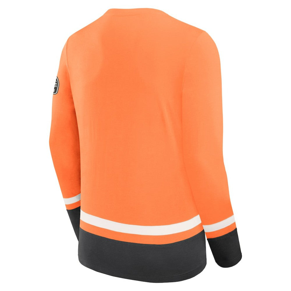 Philadelphia Flyers Fanatics Vintage High Point Long Sleeve T-Shirt - Orange T-shirts