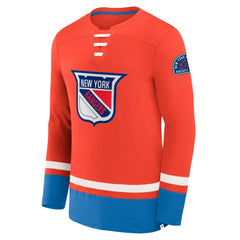 New York Rangers Fanatics Vintage High Point Long Sleeve T-Shirt - Blue T-shirts