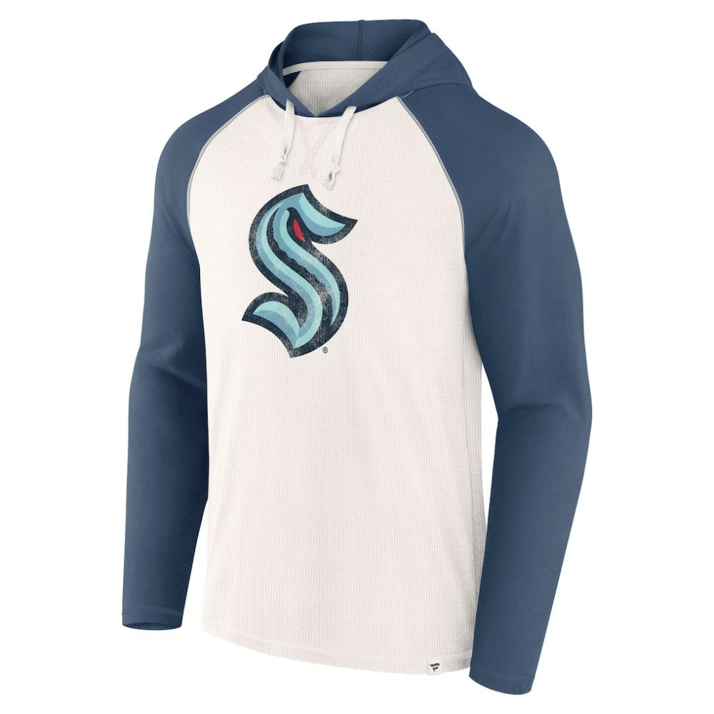 Seattle Kraken Fanatics Vintage Winger Pullover Hoodie - White Hoodies