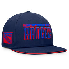 New York Rangers Fanatics Fundamental Gino Stack Snapback Hat - Blue Hats