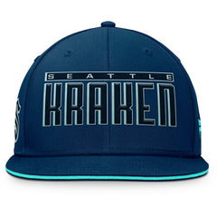 Seattle Kraken Fanatics Fundamental Gino Stack Snapback Hat - Navy Hats