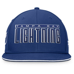Tampa Bay Lightning Fanatics Fundamental Gino Stack Snapback Hat - Blue Hats