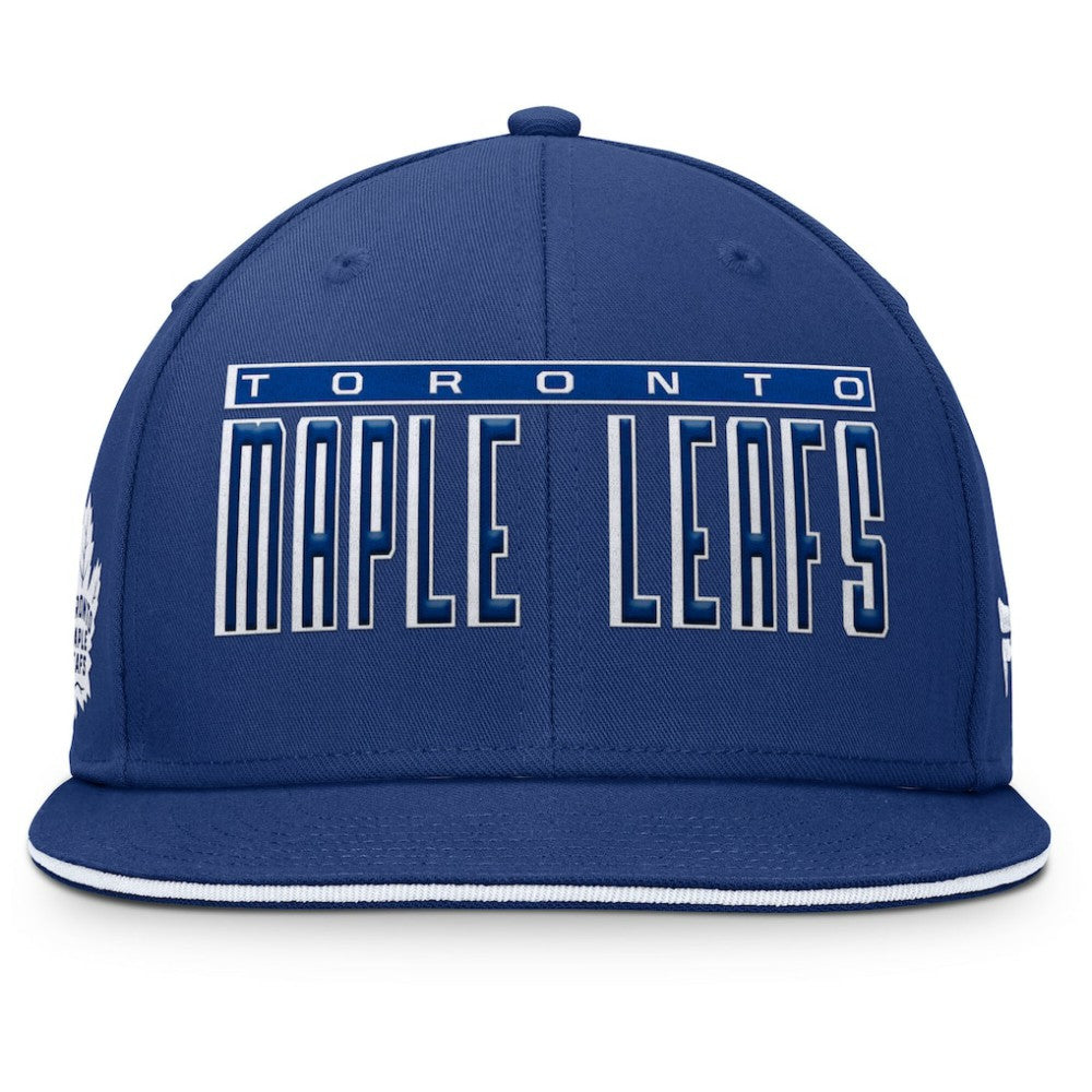 Toronto Maple Leafs Fanatics Fundamental Gino Stack Snapback Hat - Blue Hats