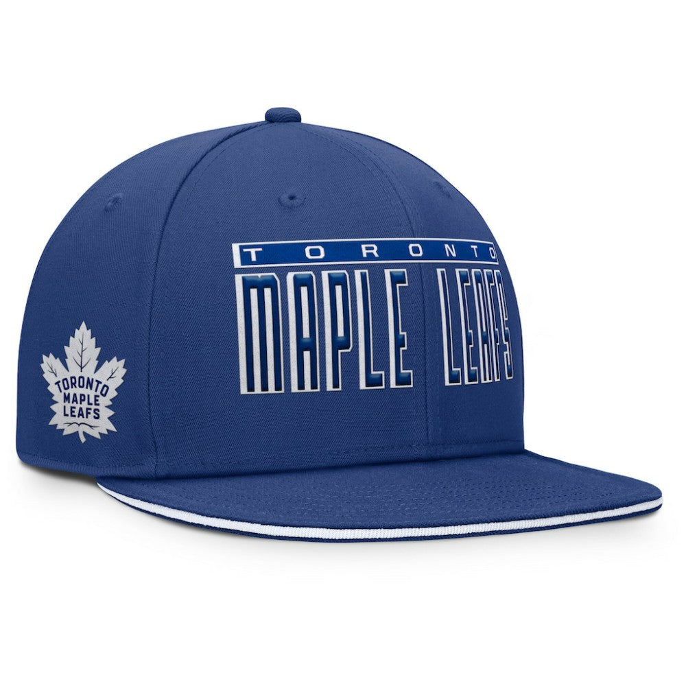 Toronto Maple Leafs Fanatics Fundamental Gino Stack Snapback Hat - Blue Hats