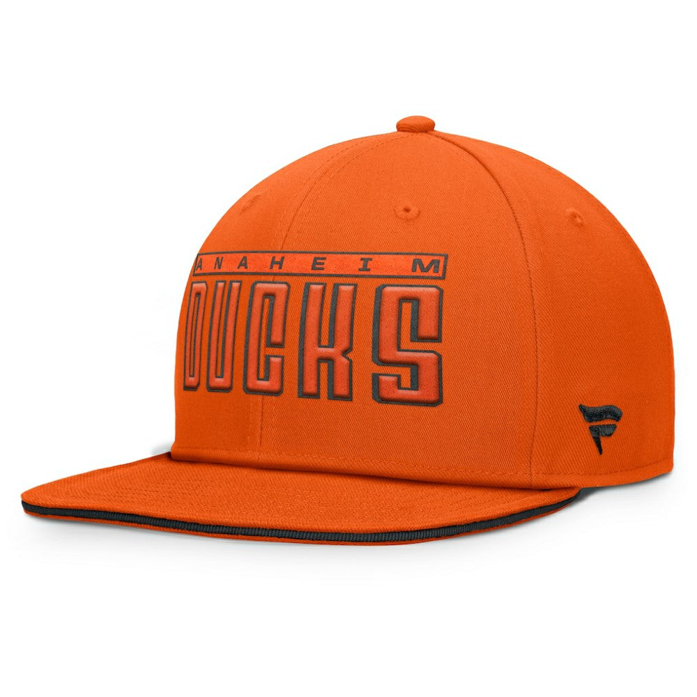 Anaheim Ducks Fanatics Fundamental Gino Stack Snapback Hat - Black Hats