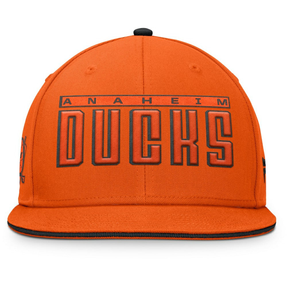 Anaheim Ducks Fanatics Fundamental Gino Stack Snapback Hat - Black Hats
