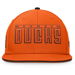 Anaheim Ducks Fanatics Fundamental Gino Stack Snapback Hat - Black Hats