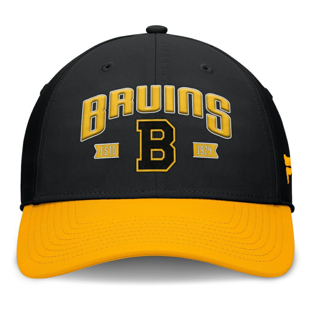 Boston Bruins Fanatics Heritage Captain Flex Hat - Black/Gold Hats
