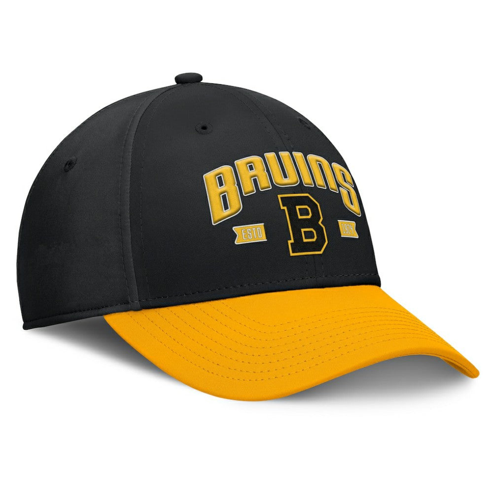Boston Bruins Fanatics Heritage Captain Flex Hat - Black/Gold Hats