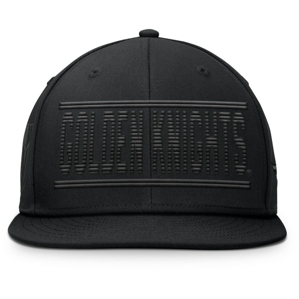 Vegas Golden Knights Fanatics Heritage Ice Time Wordmark Fitted Hat - Black Hats