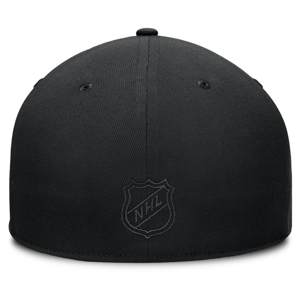 Vegas Golden Knights Fanatics Heritage Ice Time Wordmark Fitted Hat - Black Hats