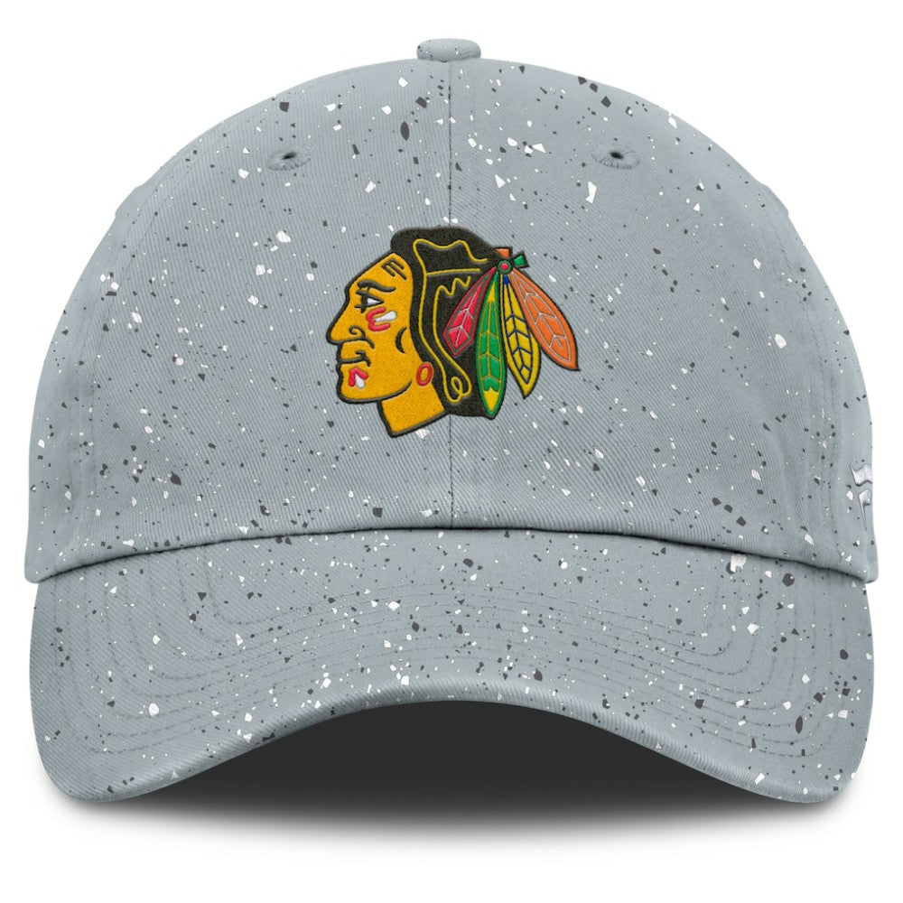 Chicago Blackhawks Fanatics Women's Heritage Snow Day Speckle Adjustable Hat - Gray Hats
