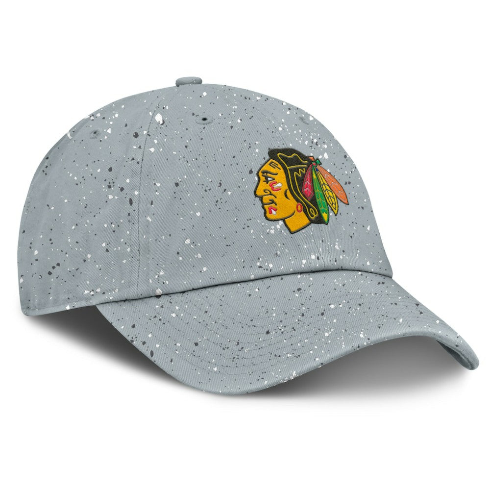 Chicago Blackhawks Fanatics Women's Heritage Snow Day Speckle Adjustable Hat - Gray Hats