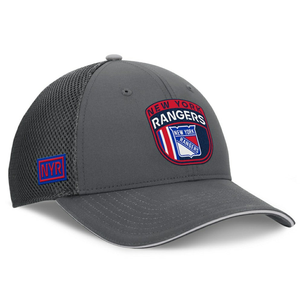 New York Rangers Fanatics Authentic Pro Home Ice Trucker Adjustable Hat - Gray Hats