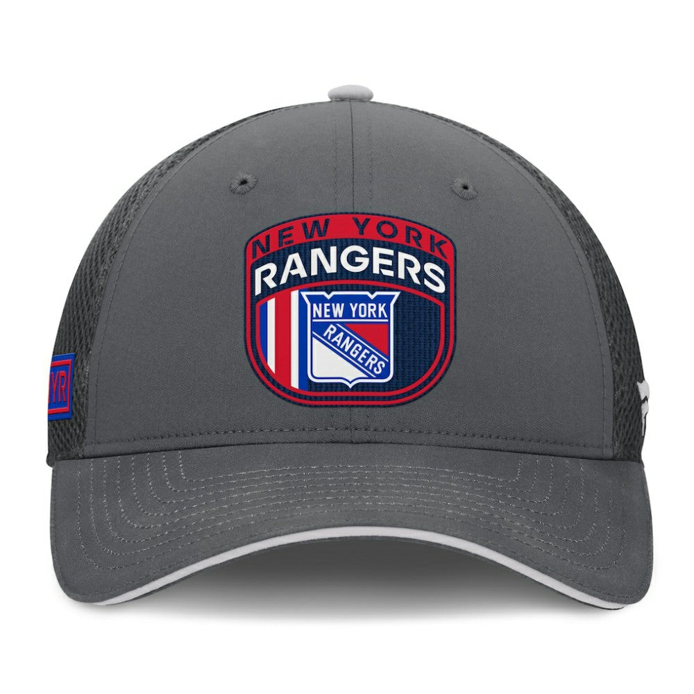 New York Rangers Fanatics Authentic Pro Home Ice Trucker Adjustable Hat - Gray Hats