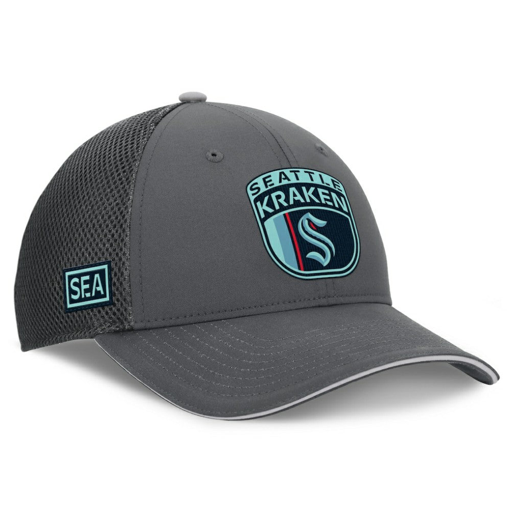 Seattle Kraken Fanatics Authentic Pro Home Ice Trucker Adjustable Hat - Gray Hats