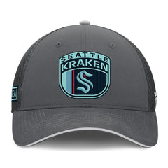 Seattle Kraken Fanatics Authentic Pro Home Ice Trucker Adjustable Hat - Gray Hats
