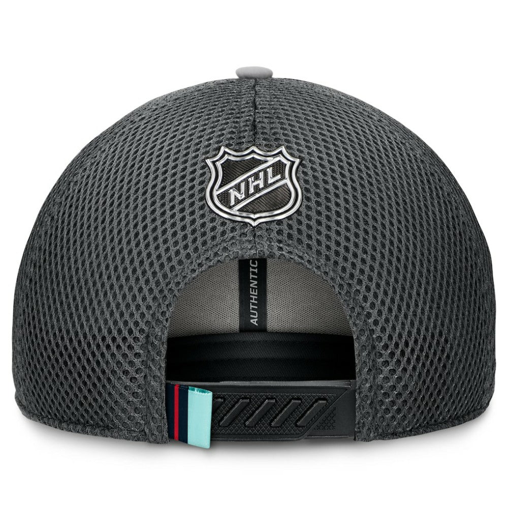 Seattle Kraken Fanatics Authentic Pro Home Ice Trucker Adjustable Hat - Gray Hats