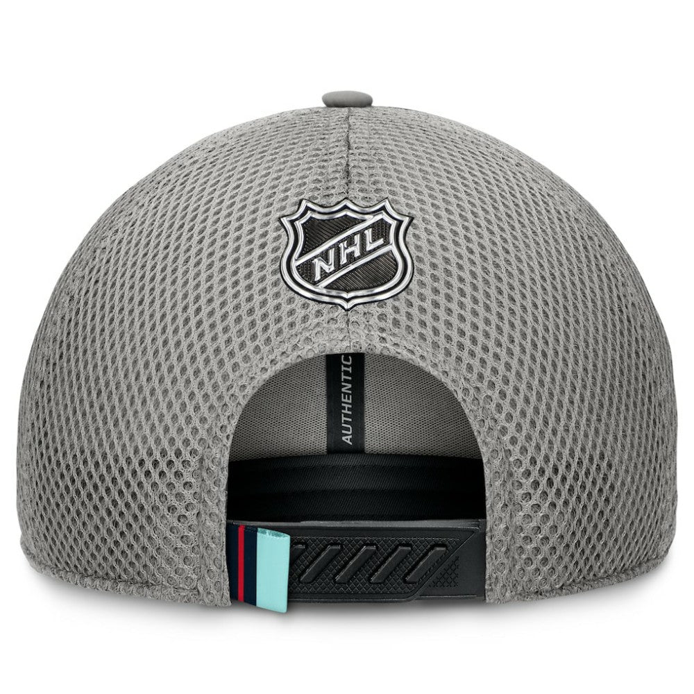 Seattle Kraken Fanatics Authentic Pro Home Ice Trucker Adjustable Hat - Gray Hats