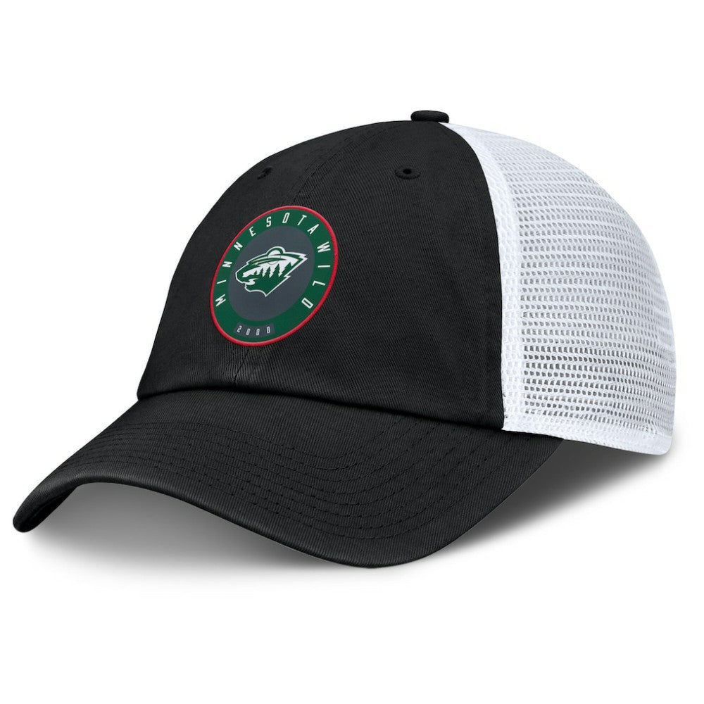 Minnesota Wild Fanatics Averie Trucker Adjustable Hat - Black/Gray Hats