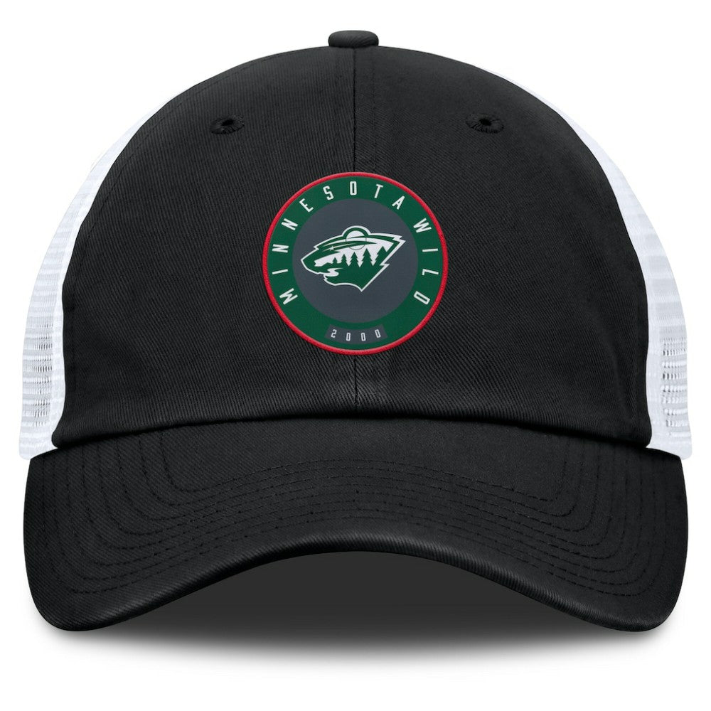 Minnesota Wild Fanatics Averie Trucker Adjustable Hat - Black/Gray Hats