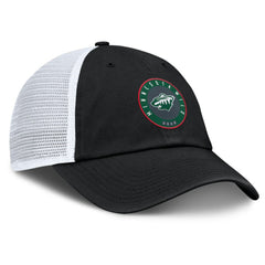 Minnesota Wild Fanatics Averie Trucker Adjustable Hat - Black/Gray Hats