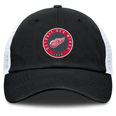 Detroit Red Wings Fanatics Averie Trucker Adjustable Hat - Black/Gray Hats