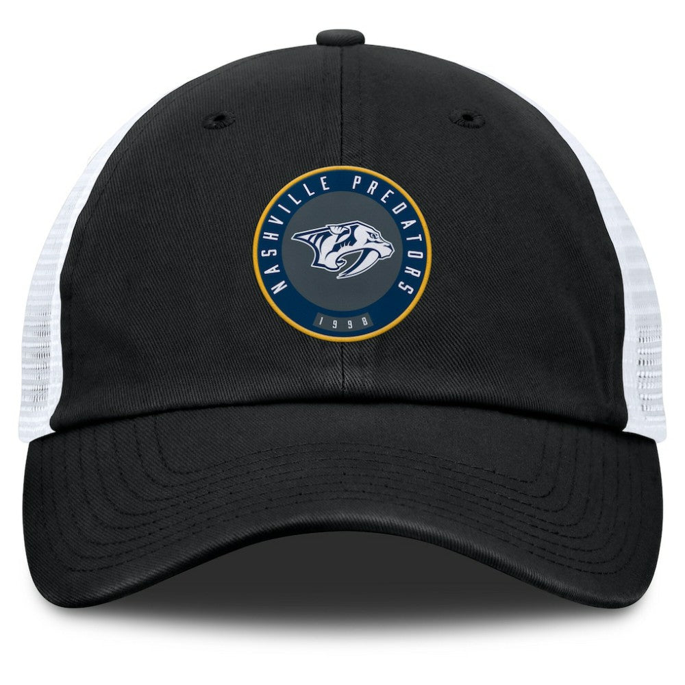 Nashville Predators Fanatics Averie Trucker Adjustable Hat - Black/White Hats