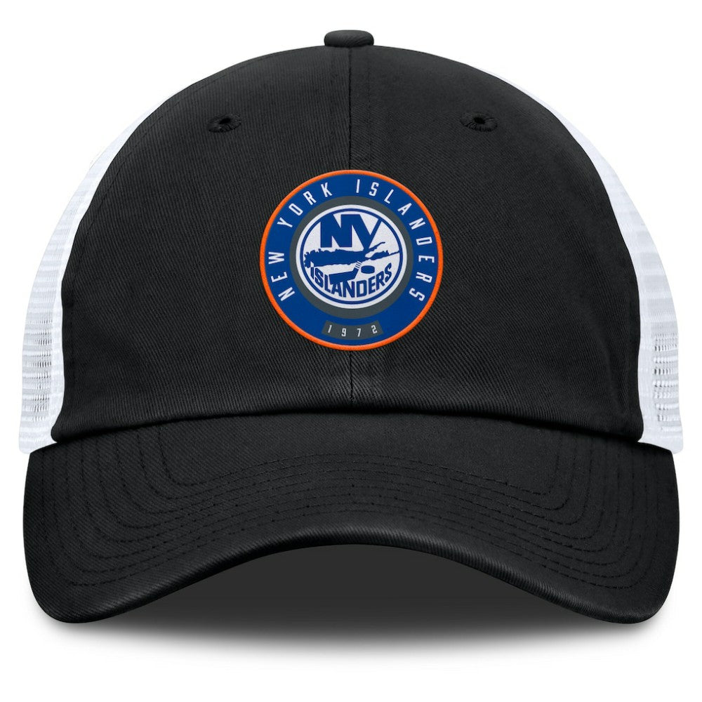New York Islanders Fanatics Averie Trucker Adjustable Hat - Black/Gray Hats