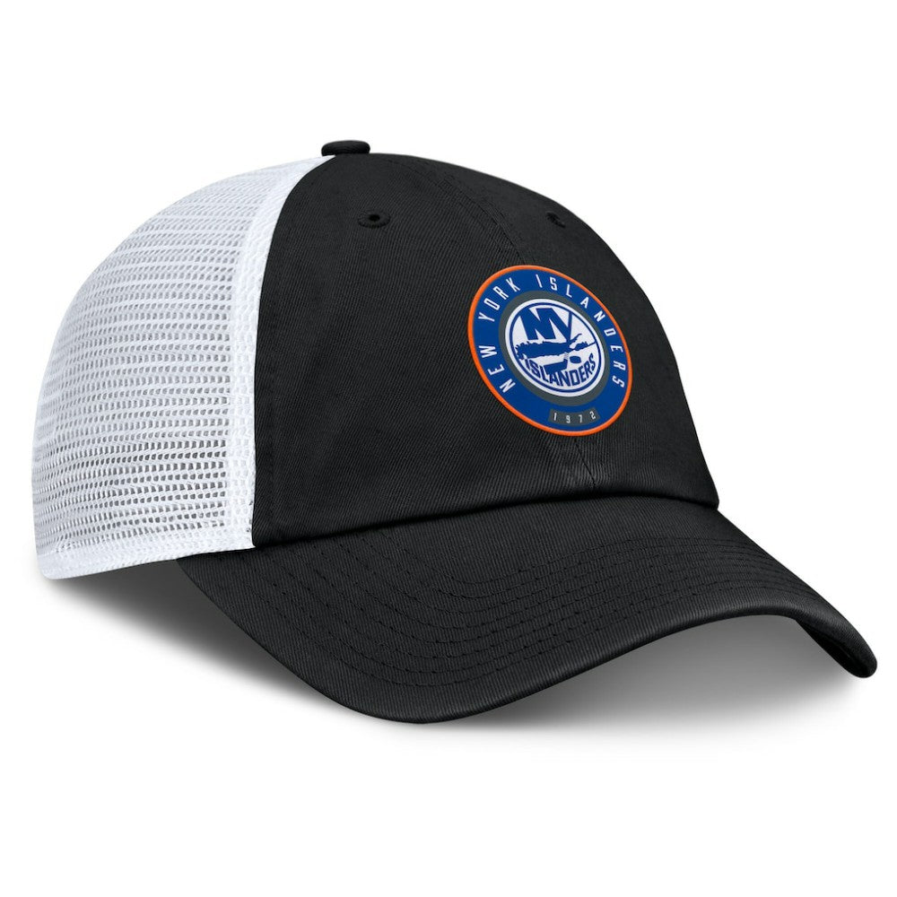 New York Islanders Fanatics Averie Trucker Adjustable Hat - Black/Gray Hats