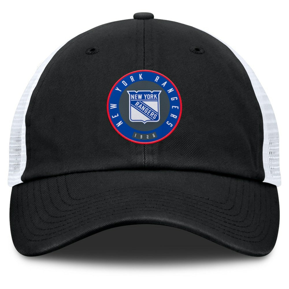 New York Rangers Fanatics Averie Trucker Adjustable Hat - Black/Gray Hats