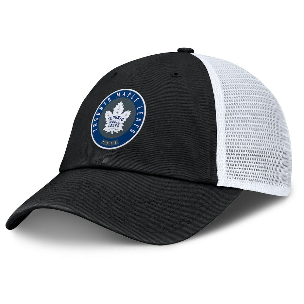 Toronto Maple Leafs Fanatics Averie Trucker Adjustable Hat - Black/Gray Hats
