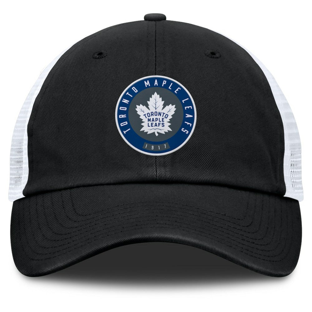 Toronto Maple Leafs Fanatics Averie Trucker Adjustable Hat - Black/Gray Hats