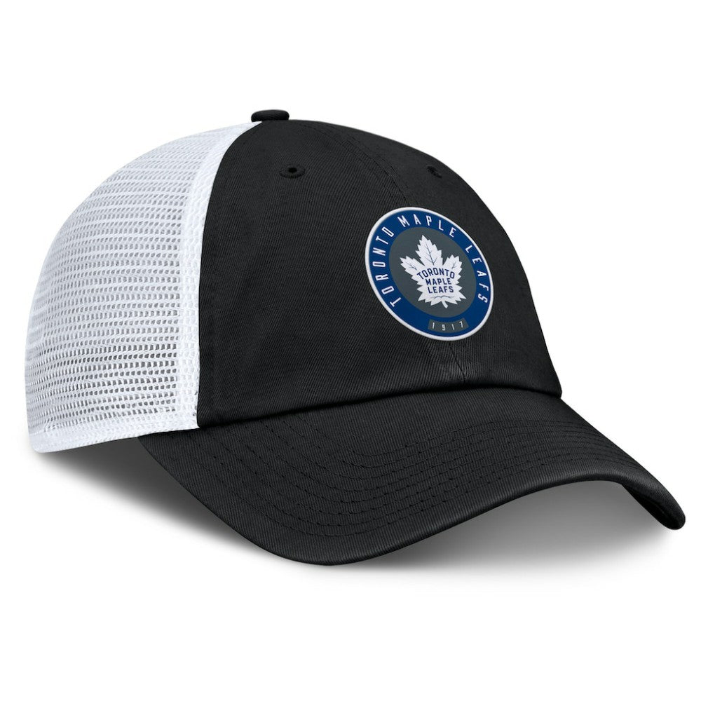 Toronto Maple Leafs Fanatics Averie Trucker Adjustable Hat - Black/Gray Hats