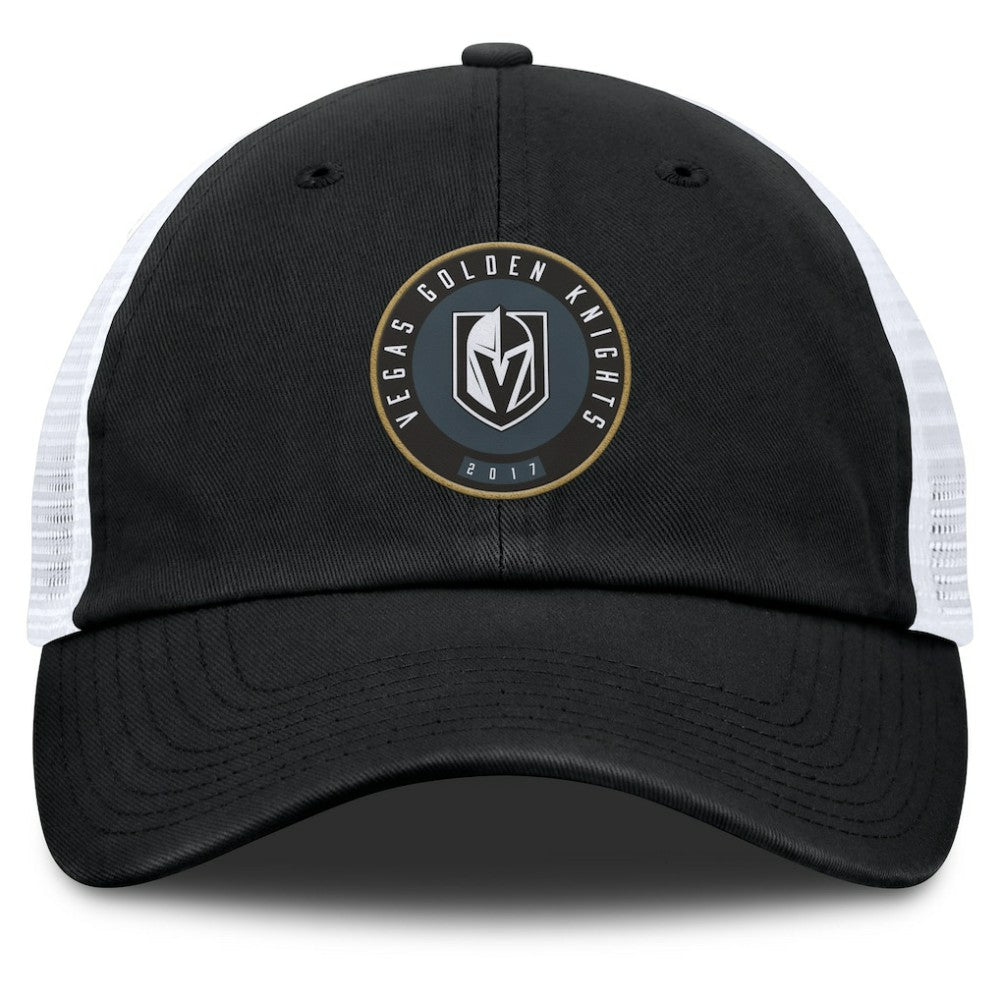 Vegas Golden Knights Fanatics Averie Trucker Adjustable Hat - Black/White Hats