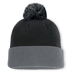New York Rangers Fanatics Aspyn Cuffed Knit Hat with Pom - Black Hats