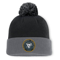 Pittsburgh Penguins Fanatics Aspyn Cuffed Knit Hat with Pom - Black Hats