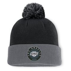 Los Angeles Kings Fanatics Aspyn Cuffed Knit Hat with Pom - Black Hats