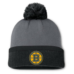 Boston Bruins Fanatics Women's Cuffed Knit Hat with Pom - Charcoal Hats