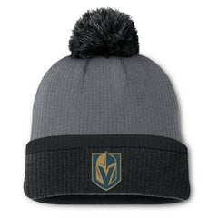 Vegas Golden Knights Fanatics Women's Cuffed Knit Hat with Pom - Charcoal Hats