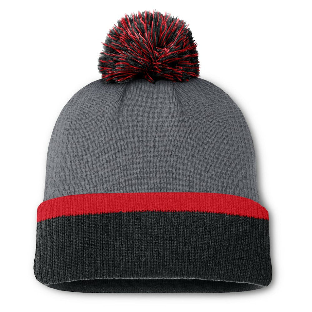 Chicago Blackhawks Fanatics Women's Cuffed Knit Hat with Pom - Charcoal Hats