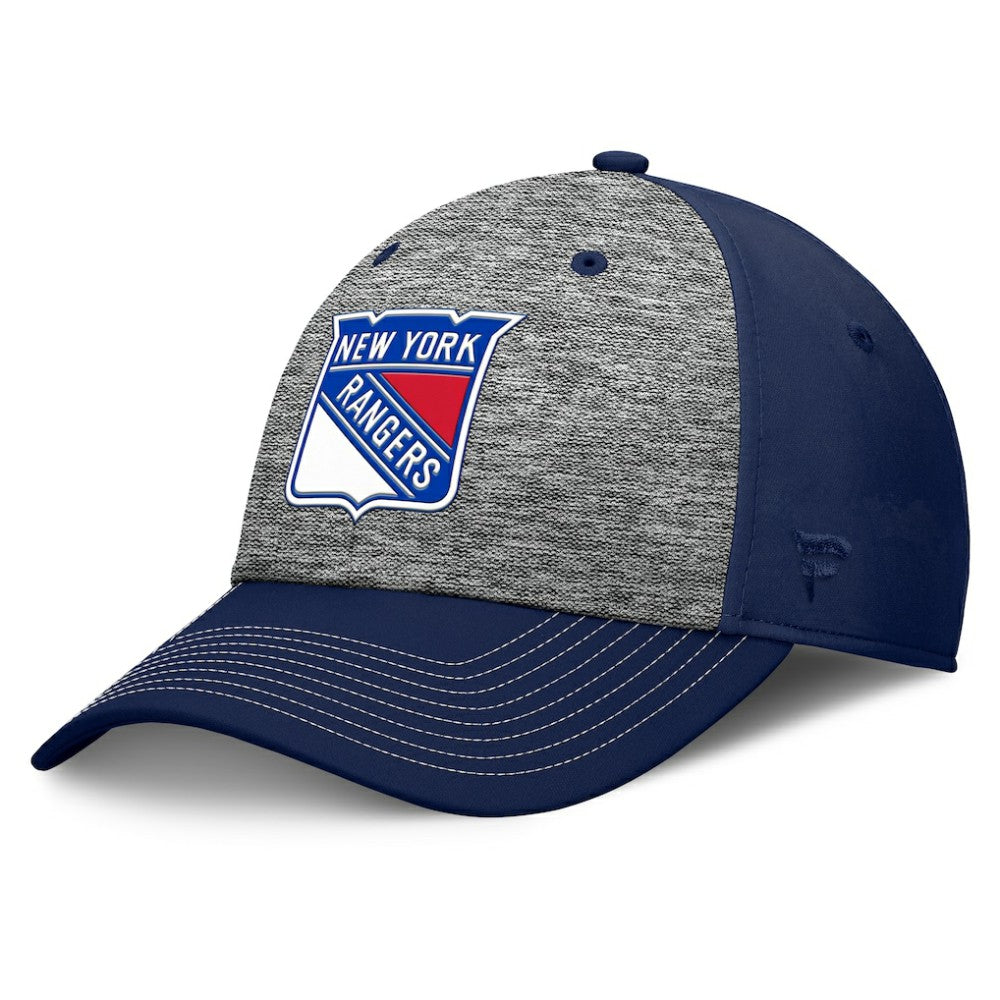 New York Rangers Fanatics Fundamental Top Shelf 2-Tone Flex Hat - Gray/Navy Hats