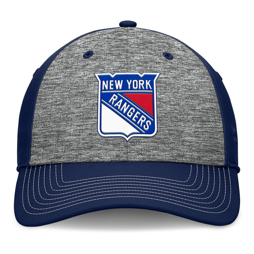 New York Rangers Fanatics Fundamental Top Shelf 2-Tone Flex Hat - Gray/Navy Hats