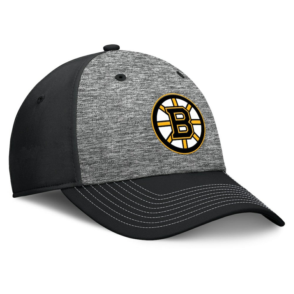 Boston Bruins Fanatics Fundamental Top Shelf 2-Tone Flex Hat - Gray/Black Hats