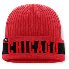 Chicago Blackhawks Fanatics Blueliner Cuffed Knit Hat - Red Hats