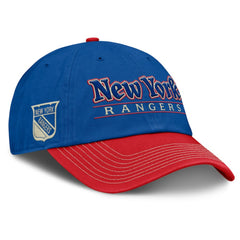 New York Rangers Fanatics Heritage Home Ice Two-Tone Adjustable Hat - Blue/Red Hats
