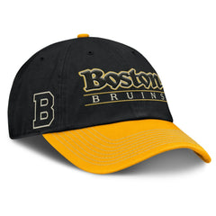 Boston Bruins Fanatics Heritage Home Ice Two-Tone Adjustable Hat - Black/Gold Hats