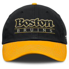 Boston Bruins Fanatics Heritage Home Ice Two-Tone Adjustable Hat - Black/Gold Hats