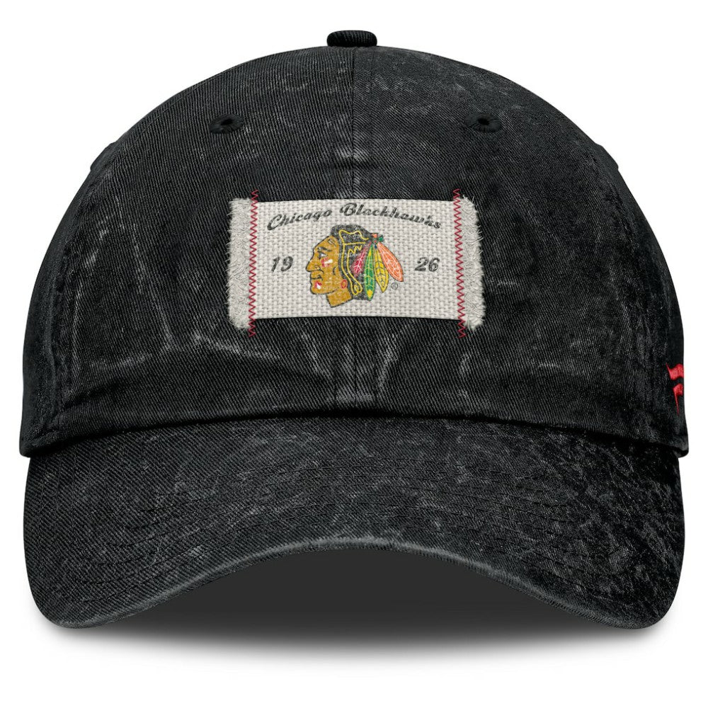 Chicago Blackhawks Fanatics Women's Heritage Away Game Adjustable Hat - Black Hats